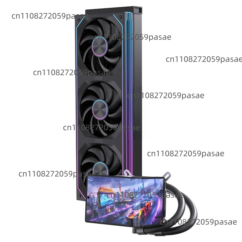 Pc Gaming Cpu - 360mm水冷PCケース、ガラス不要3D 6.67インチ曲面スクリーン搭載、CPU水冷ファン付きディスプレイゲーミングコンピューター