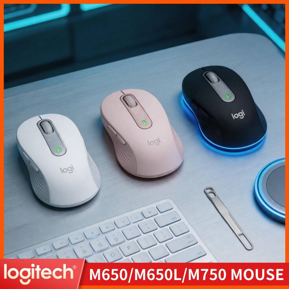 Pc Gaming Logitech - ロジクール M650/M650L ワイヤレスエルゴノミクスマウス - ソフトな親指レスト、リサイクルプラスチック製、ノイズ90%削減、24ヶ月バッテリー寿命