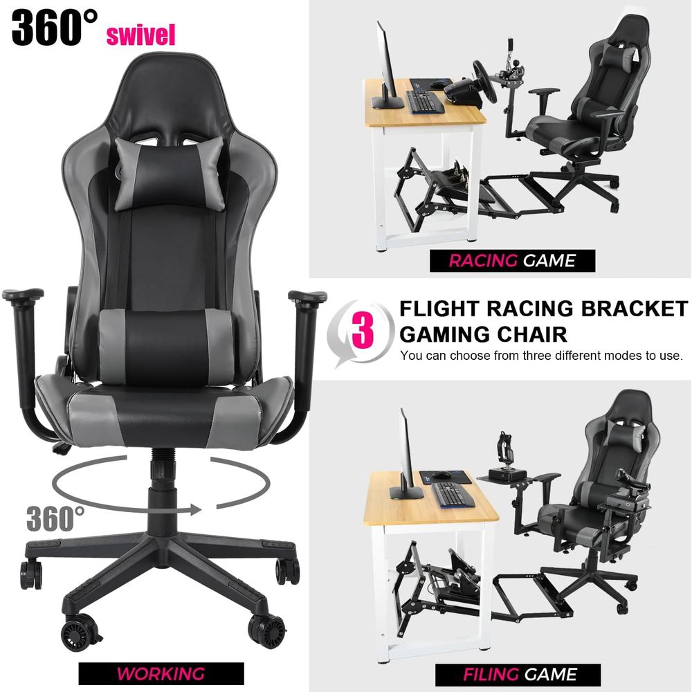 ハイバックリクライニングゲーミングチェア（腰サポート、プーリ - Gaming Chair のレビューと価格