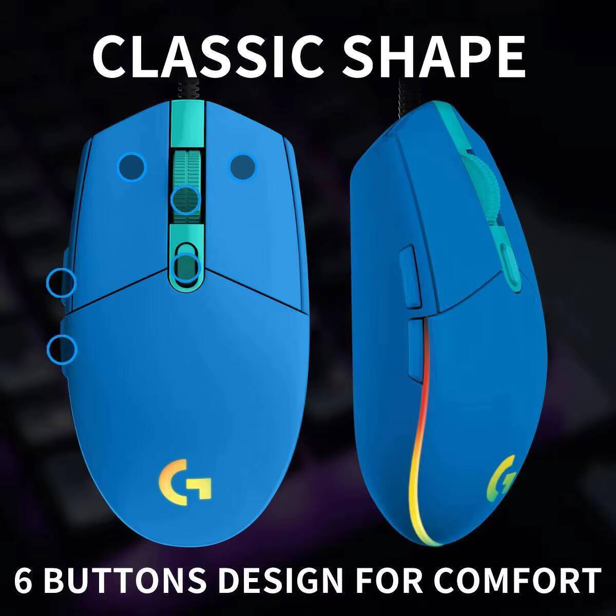 ロジクール G203 LIGHTSYNC ゲーミングマウス  - Pc Gaming Logitech のレビューと価格
