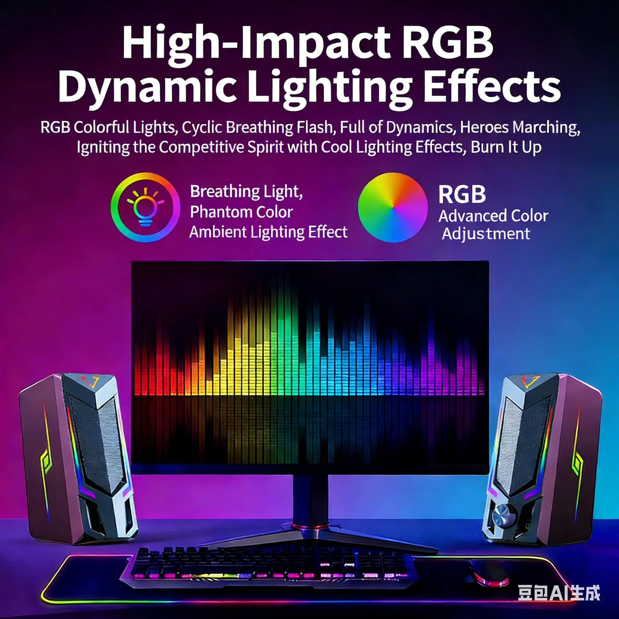 デスクトップ RGB ゲーミング スピーカー Bluetoo - Pc Gaming Apple のレビューと価格