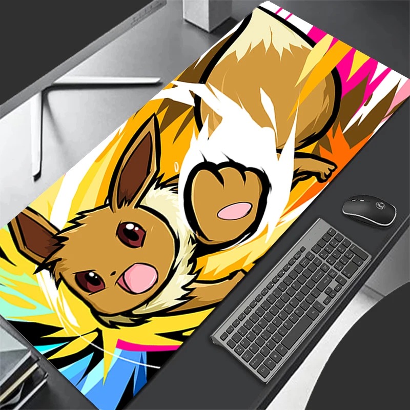 P-ポケモン イーブイ アニメ ゲーミングマウスパッド、拡張 - Pc Gaming Keyboard And Mouse のレビューと価格