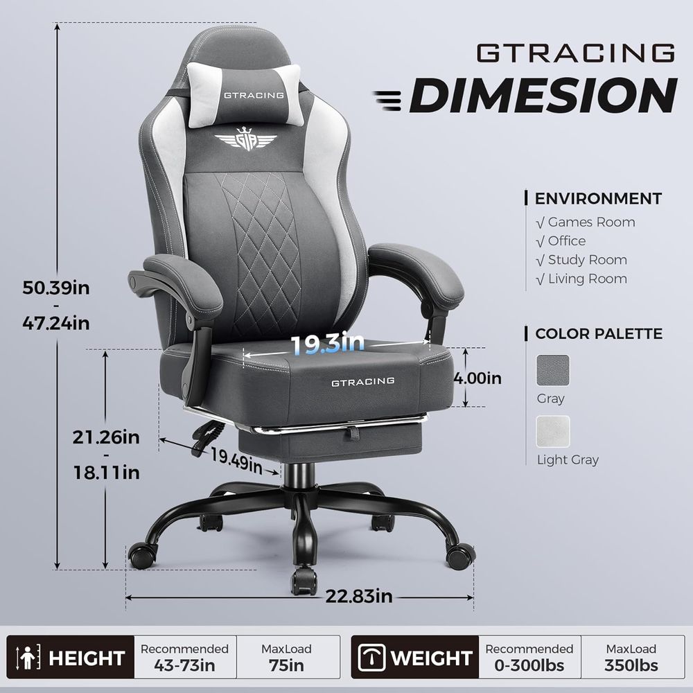 人間工学に基づいたハイバックゲーミングチェア、通気性のある生 - Gaming Chair のレビューと価格