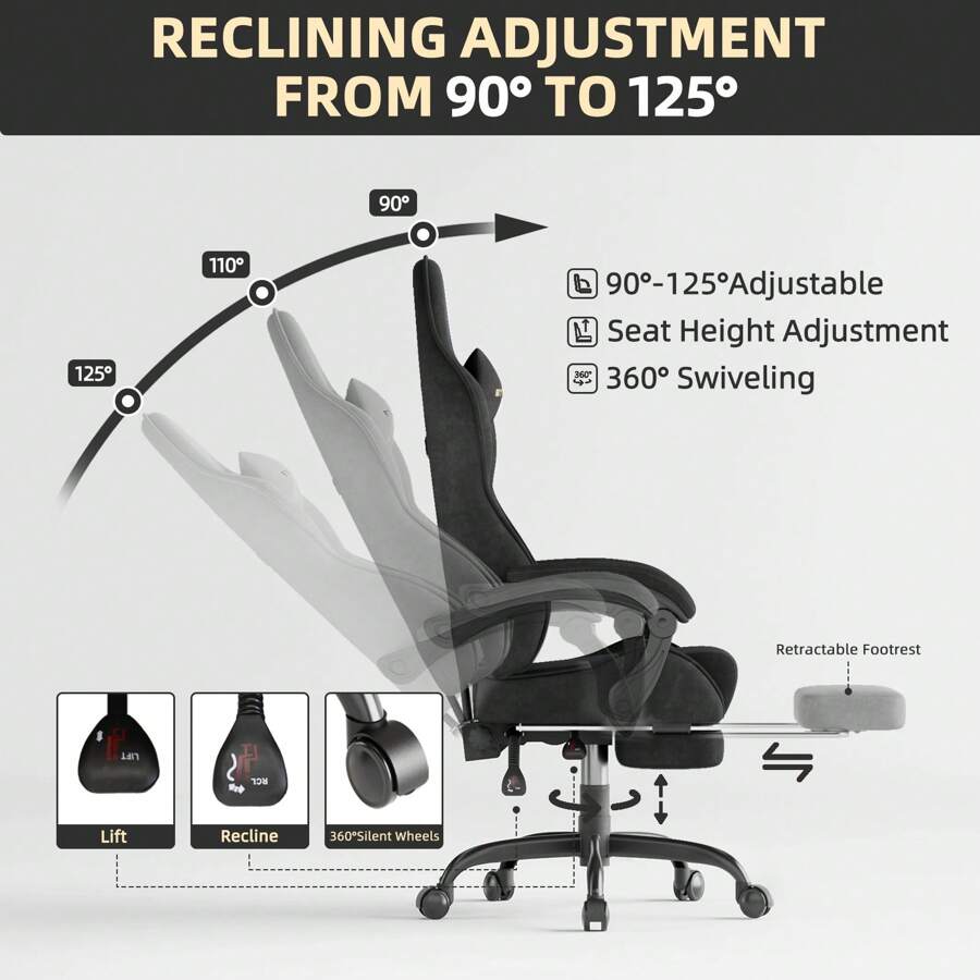 ハイバックゲーミングチェア、大人向け人間工学に基づいたゲーマ - Gaming Chair のレビューと価格