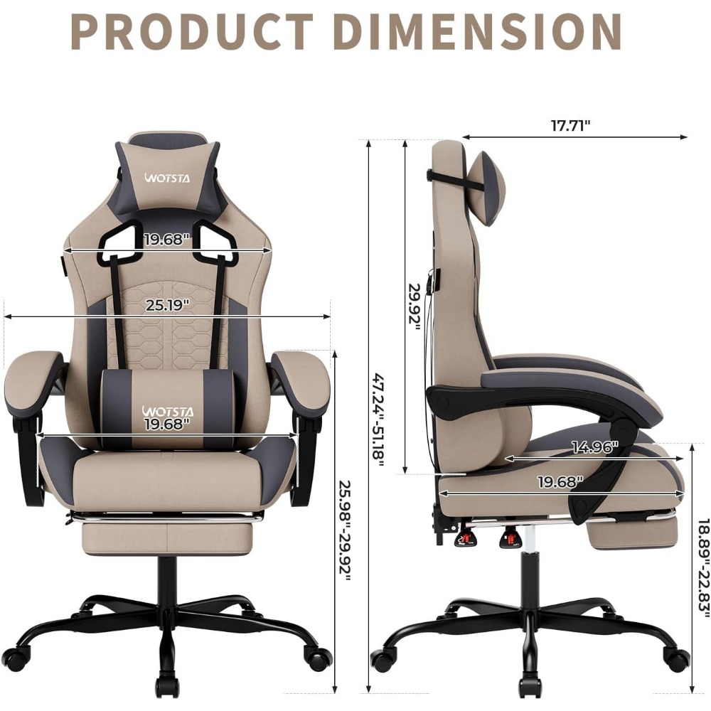 人間工学に基づいたゲーミングチェア、マッサージ機能、フットレ - Gaming Chair のレビューと価格