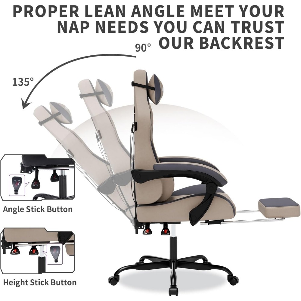 人間工学に基づいたゲーミングチェア、マッサージ機能、フットレ - Gaming Chair のレビューと価格