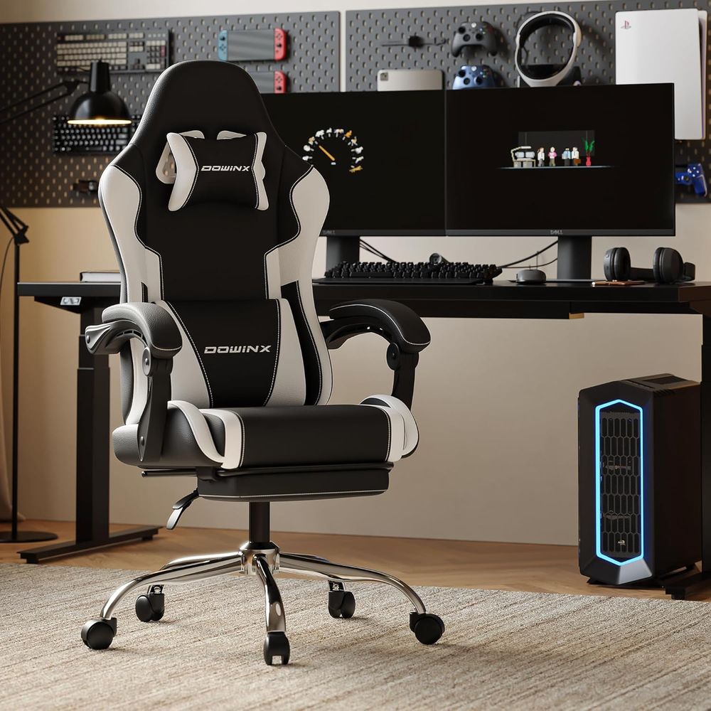人間工学に基づいたゲーミングチェア、ランバーサポートと枕付き - Gaming Chair のレビューと価格