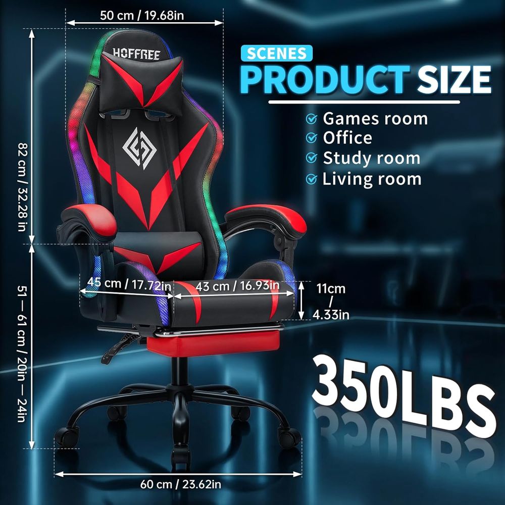 人間工学に基づいたハイバックゲーミングチェア（マッサージ機能 - Gaming Chair のレビューと価格