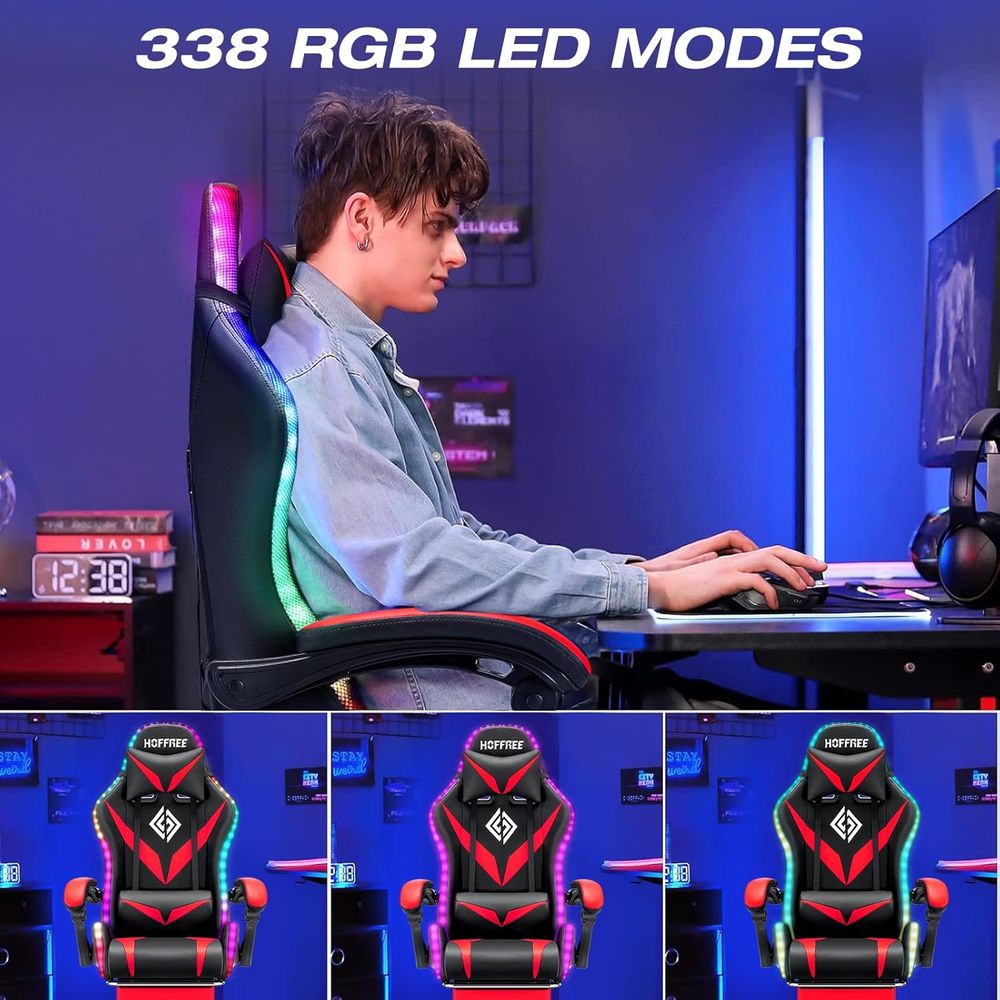 人間工学に基づいたハイバックゲーミングチェア（マッサージ機能 - Gaming Chair のレビューと価格