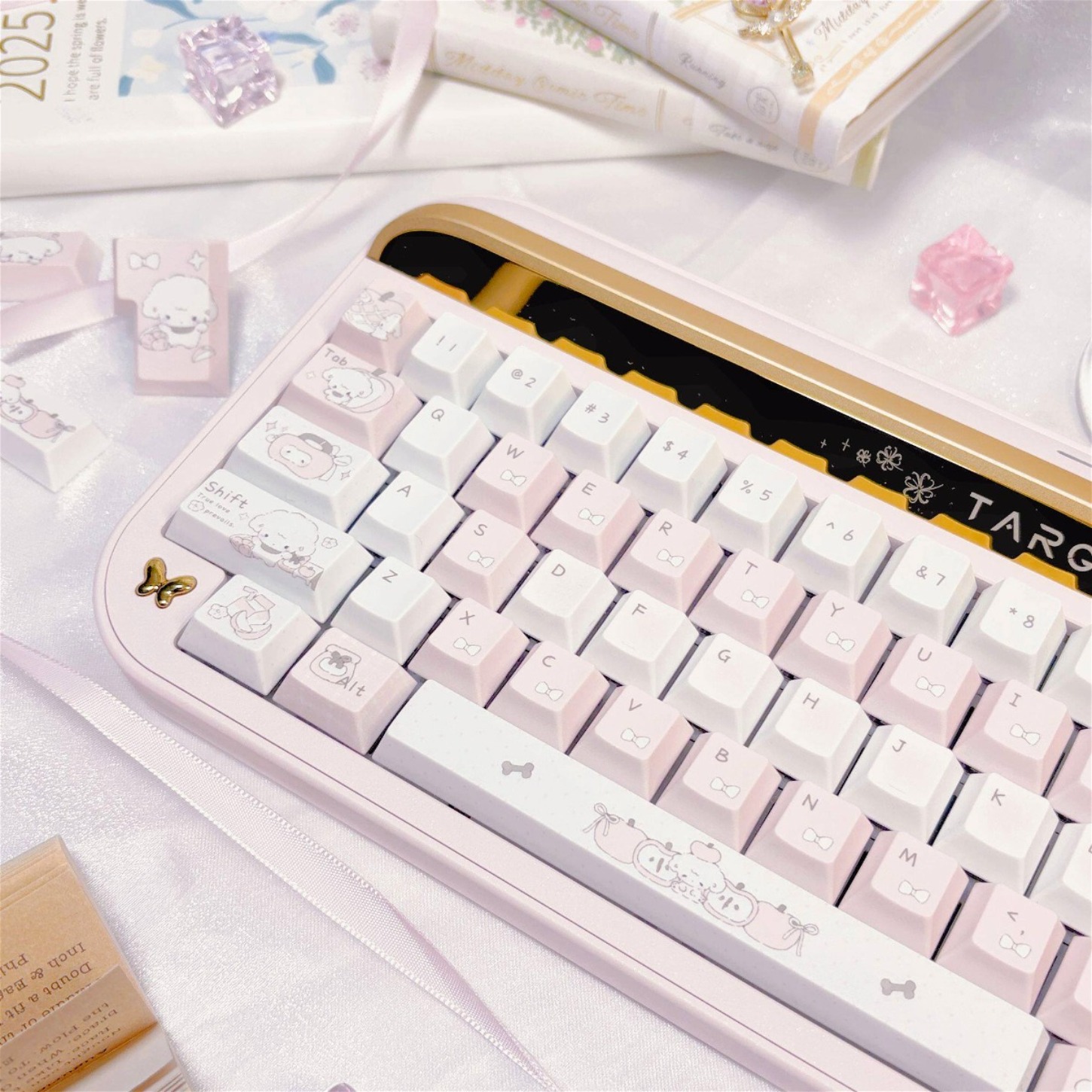 ブルーピンクドッグアップルチェリープロファイルPBTキーキャ - Pc Gaming Apple のレビューと価格