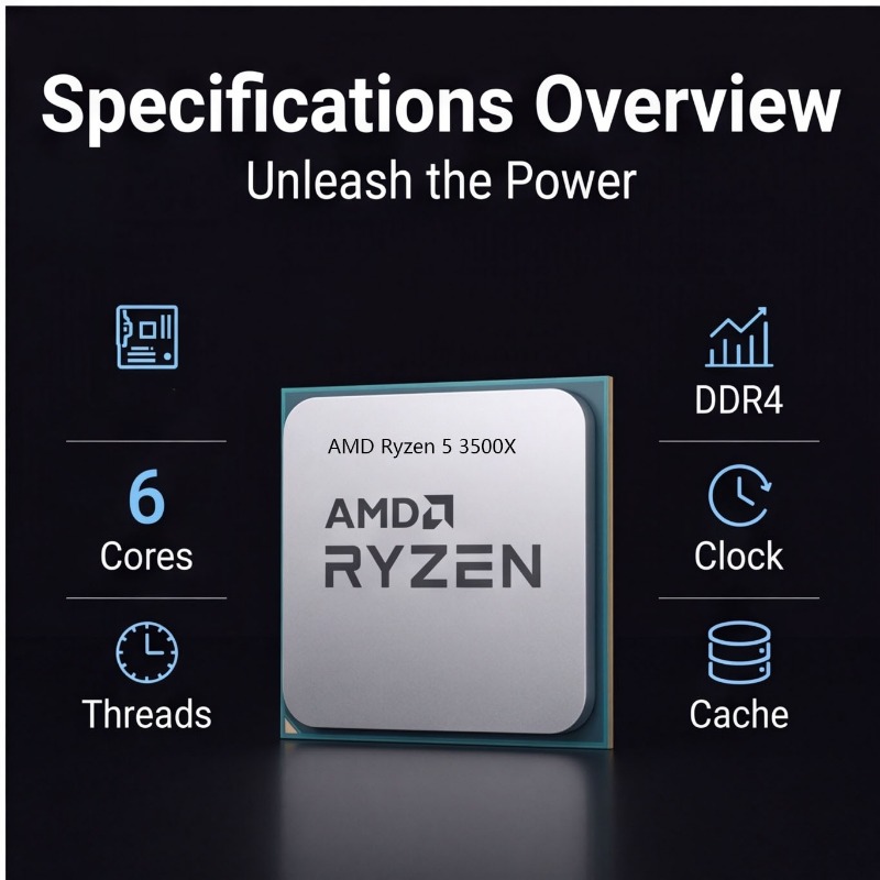 AMD R5 3500X ゲーミングCPUプロセッサー 6コ - Pc Gaming Cpu のレビューと価格