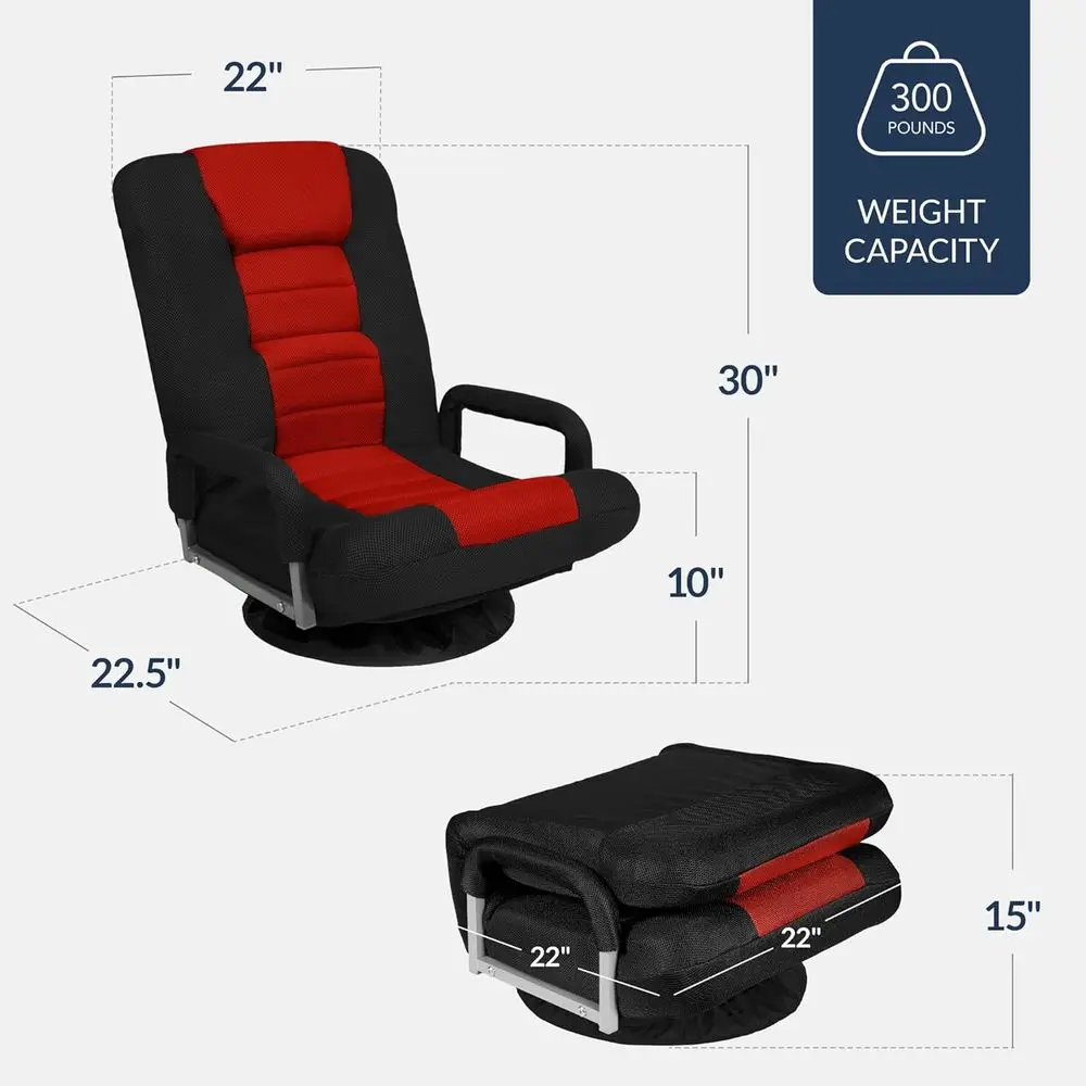 360 °   人間工学に基づいたスイベルチェア、ランバーサ - Gaming Chair のレビューと価格
