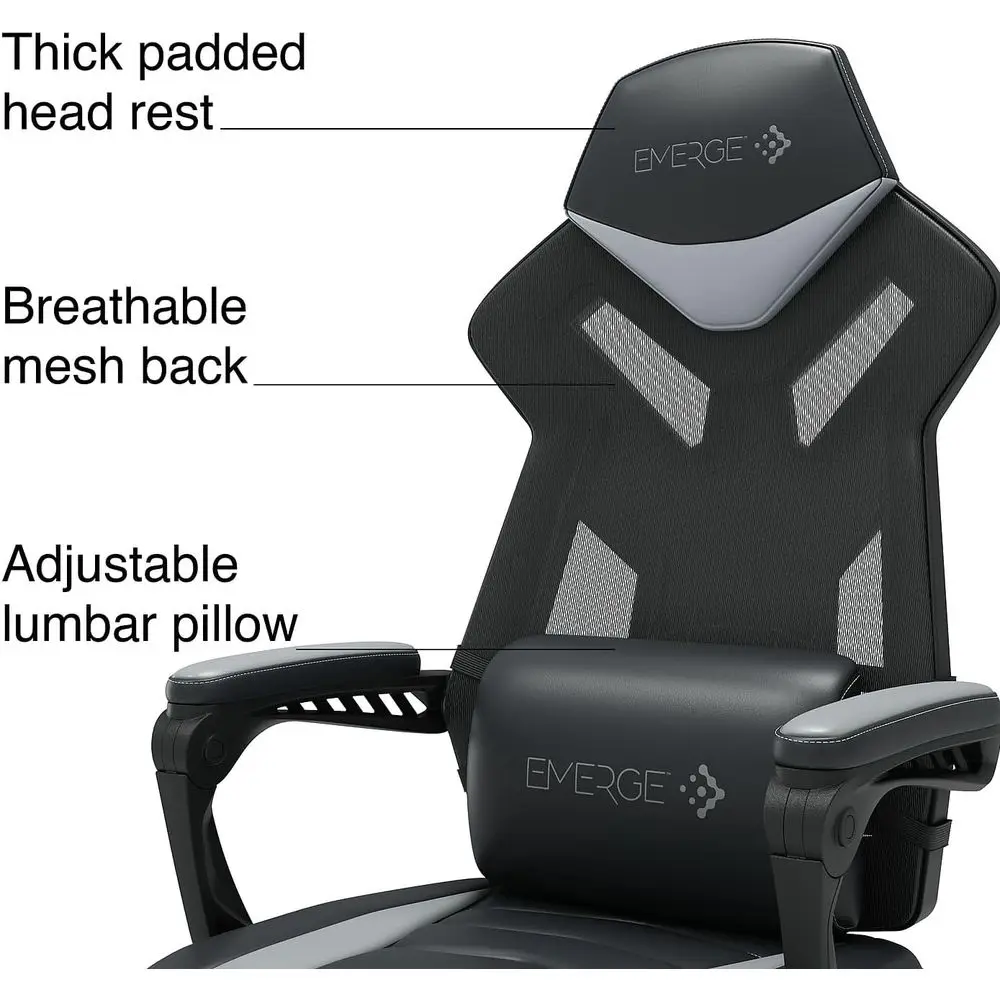 人間工学に基づいた高さ調節可能な回転式ゲーミングチェア（ブラ - Gaming Chair のレビューと価格